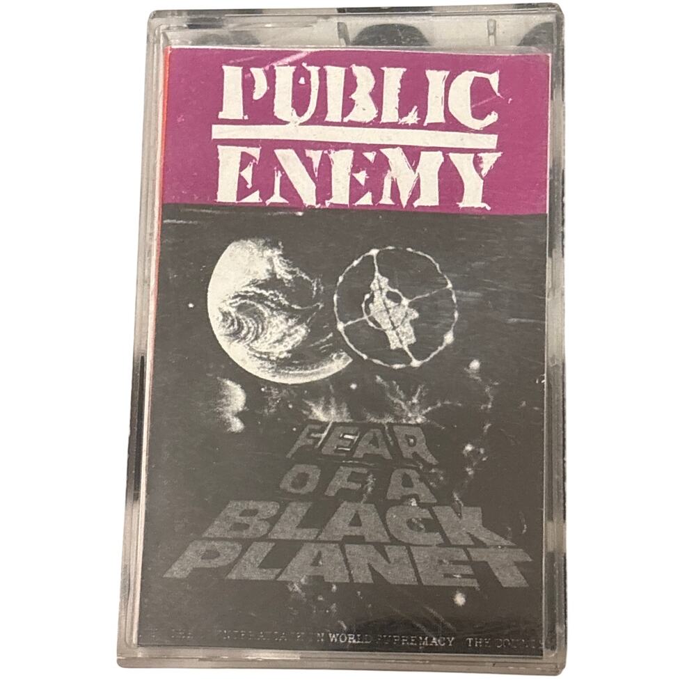 Public Enemy Fear of a Black Planet Cassette Def Jam 1989 reprinted j-card rare